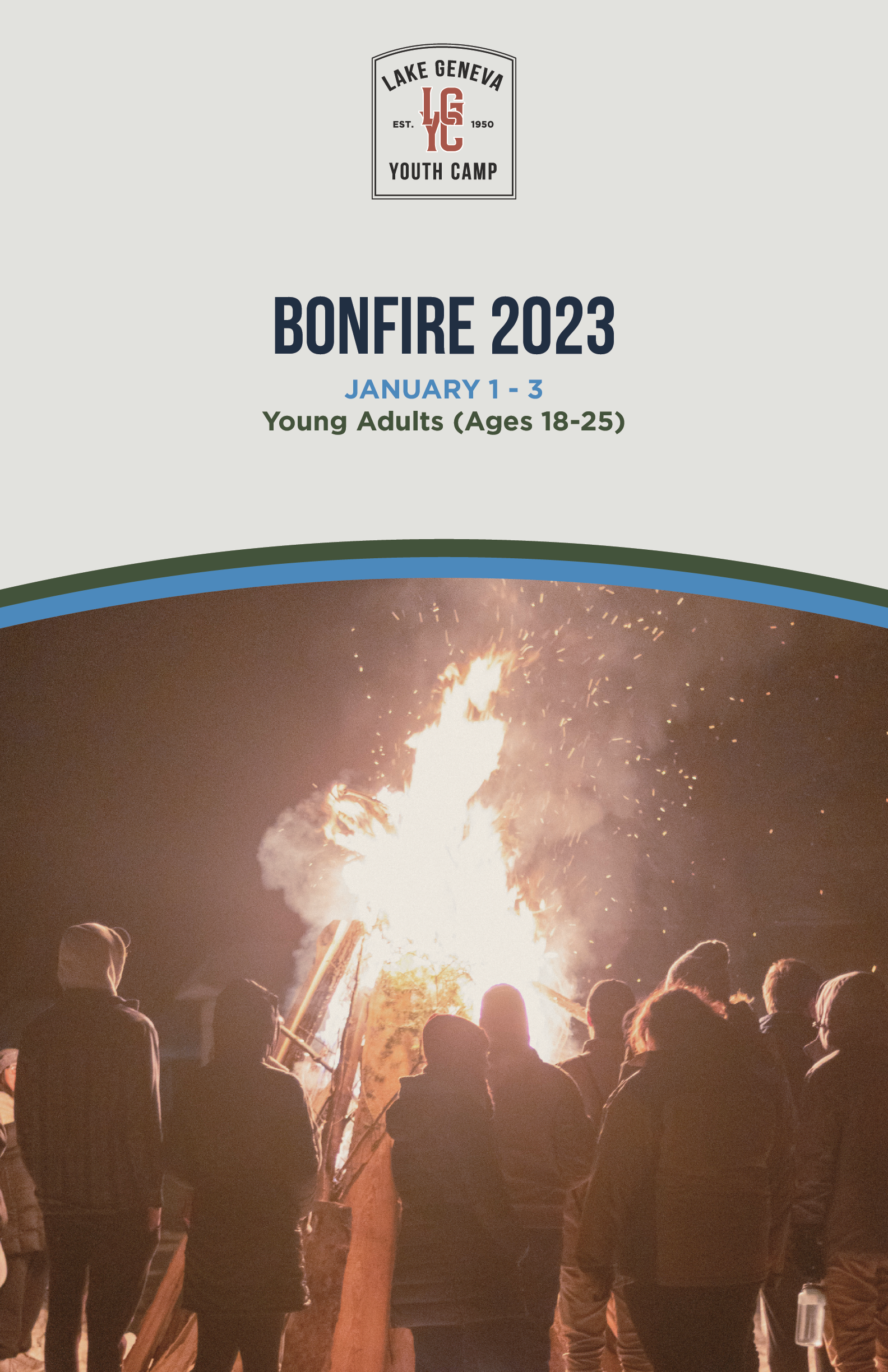Bonfire Poster LGYC Winter Camp College Retreat